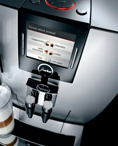 Jura Impressa J9 touchscreen and dual coffee spouts