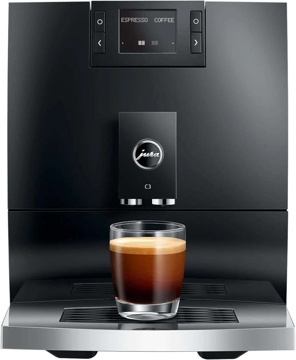 Close-up of the Jura C3 Easy Control Panel with the ESPRESSO and COFFEE buttons and LED display