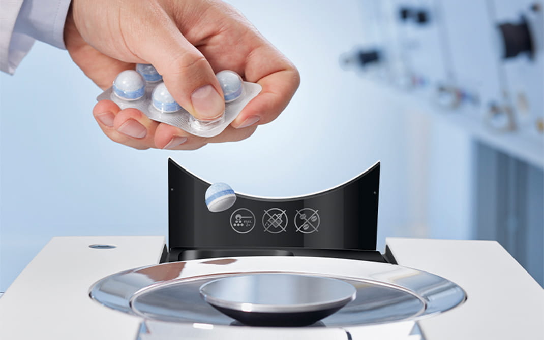 Jura Cleaning Tablets in use