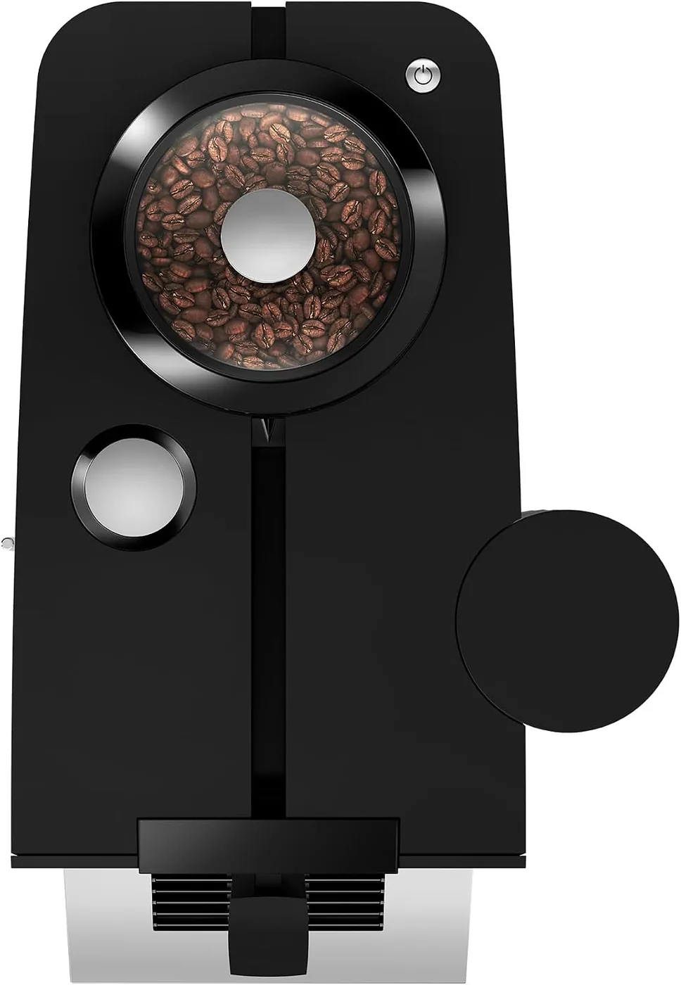 Jura ENA 4 from above showing the 125 g bean container and the symbol buttons