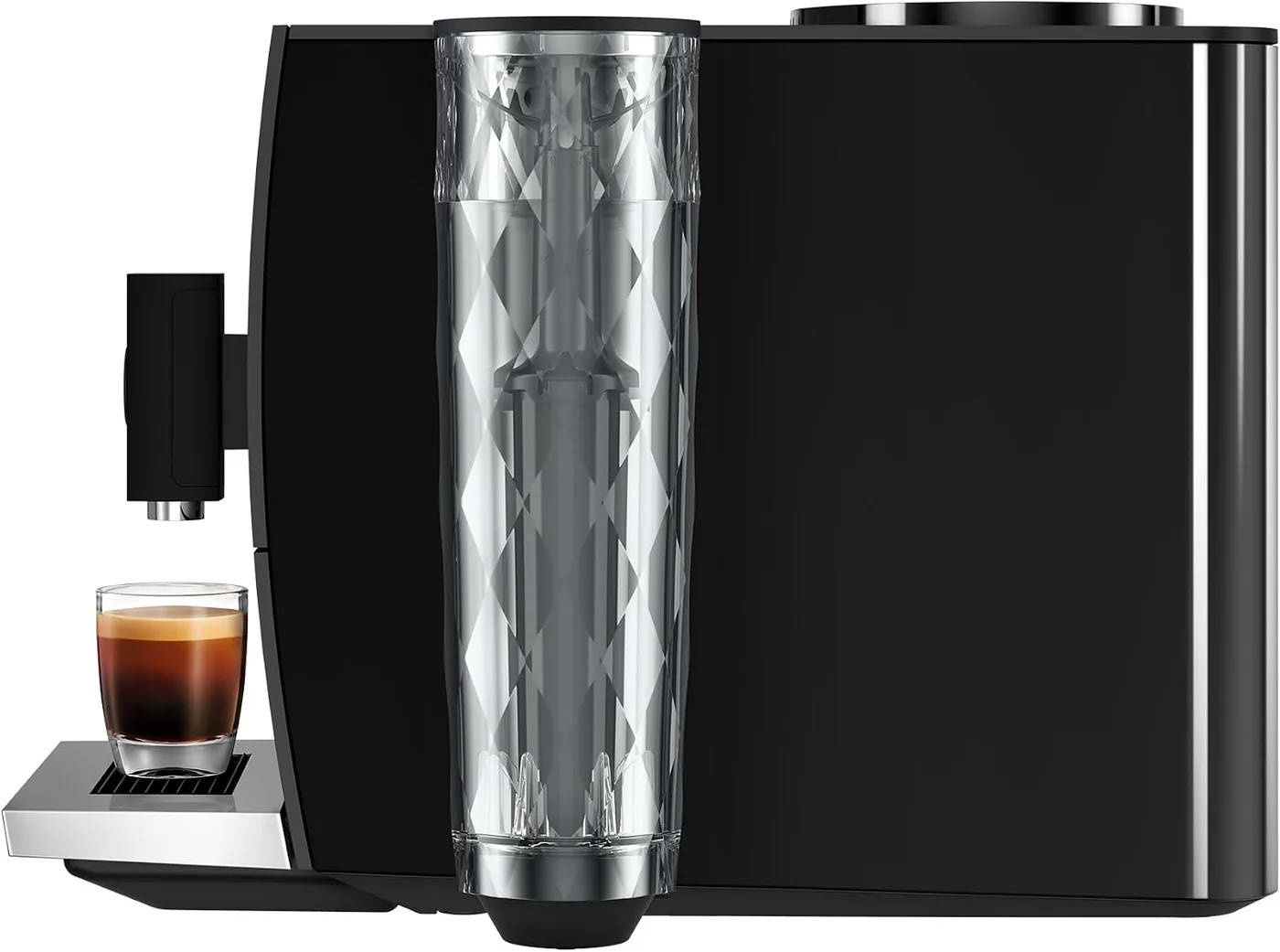 Side profile of the Jura ENA 4 in Full Metropolitan Black