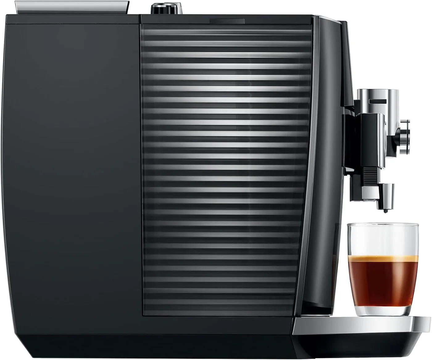 Side profile of the Jura J8 twin in Diamond Black